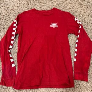 Vans Long Sleeve T-Shirt Mens Sz S Red